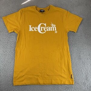 Ice Cream Shirt Mens Medium Yellow Billionaire Boys Club BBC Graphic‎ Tee